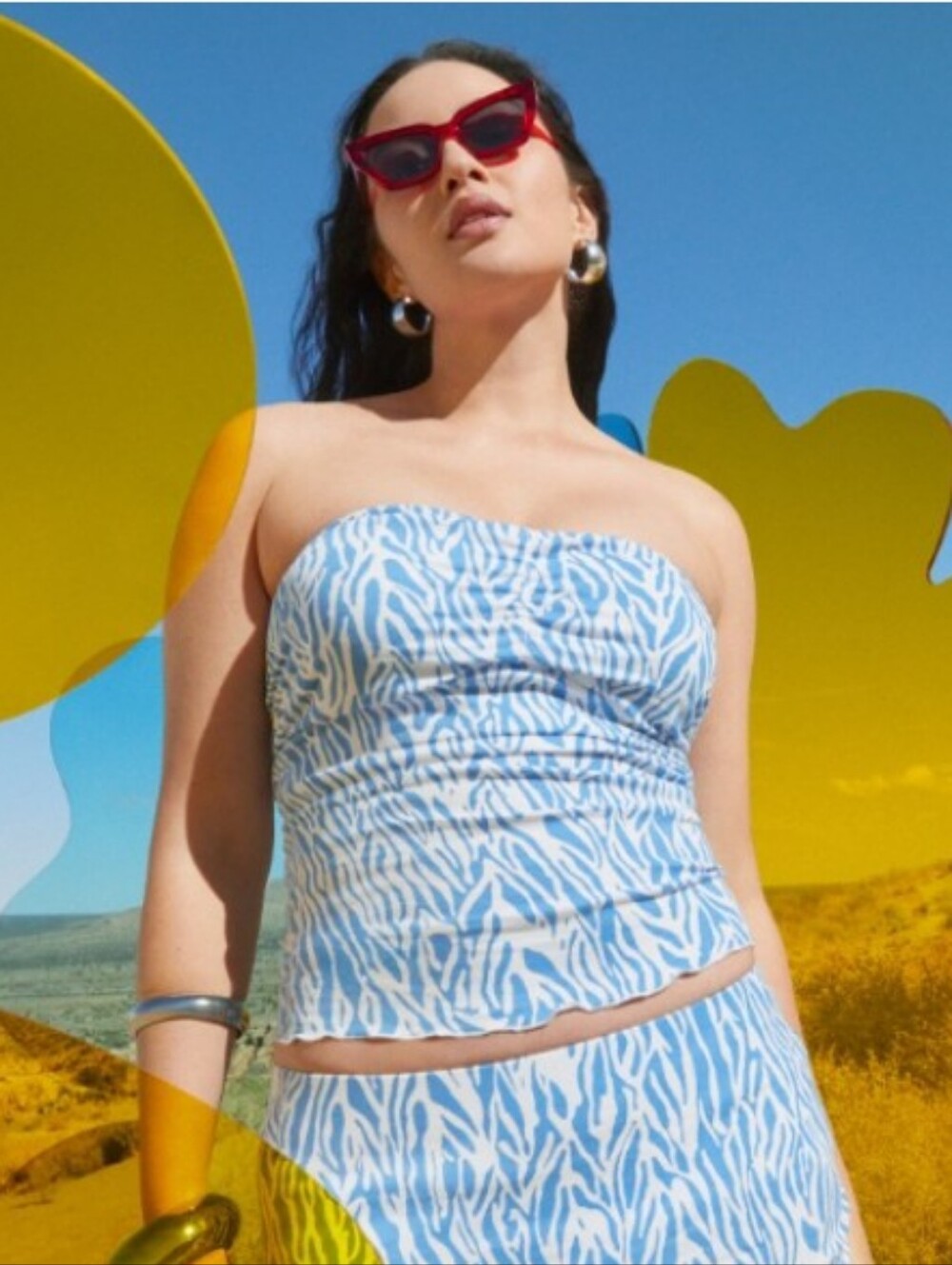 Diane‎ Von Furstenberg Ruched Sea Twig Tube Top